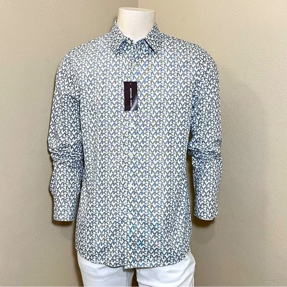 【送料&関税込】Michael Kors Buttoned Long-sleeved Oversized Michael Kors | Shirts | Michael Kors Mens Mk Logo Long